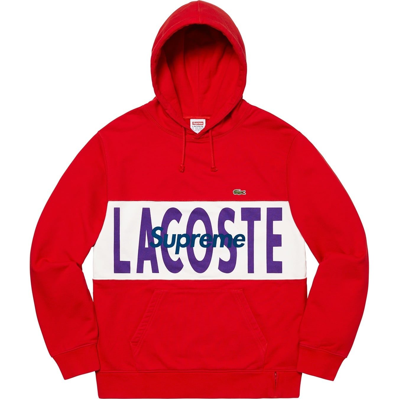 Supreme®/LACOSTE Logo Panel Hooded Sweatshirt view 5